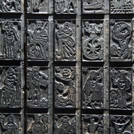 Matrice in legno e zinco utilizzate per la stampa litografica - Murari