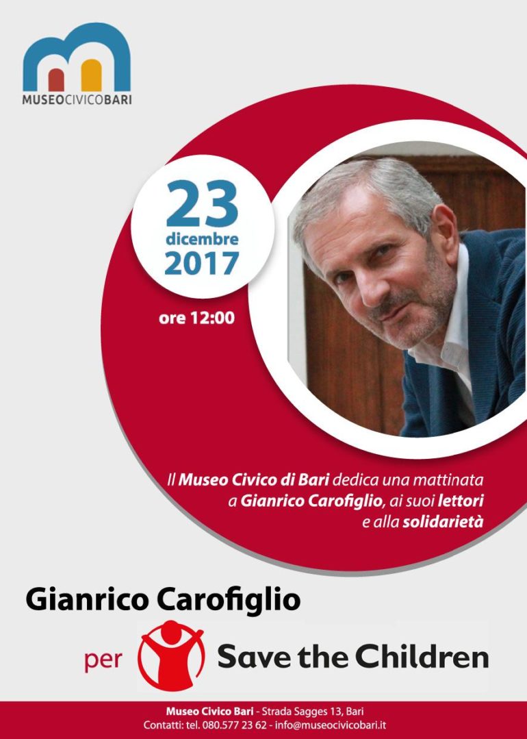 gianrico-carofiglio-save the-children-museo-civico-bari
